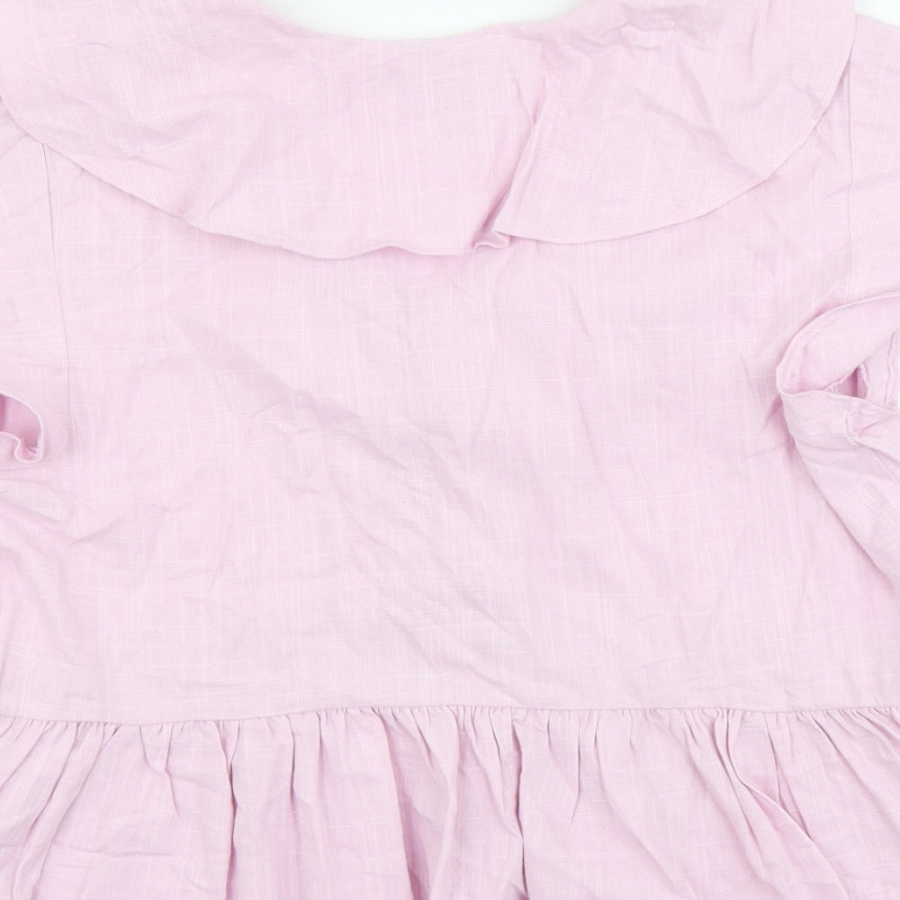 Primark Womens Purple Viscose Basic Blouse Size 10 V-Neck