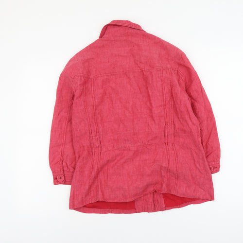 Principles Womens Pink Jacket Size 14 Button