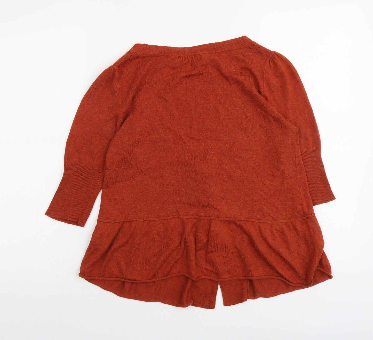 River Island Womens Red Scoop Neck Viscose Cardigan Jumper Size 10