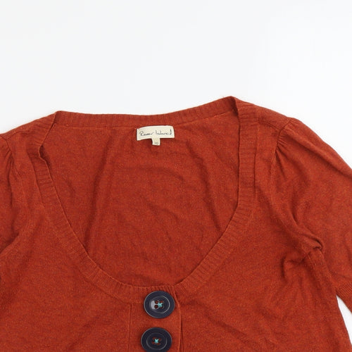 River Island Womens Red Scoop Neck Viscose Cardigan Jumper Size 10