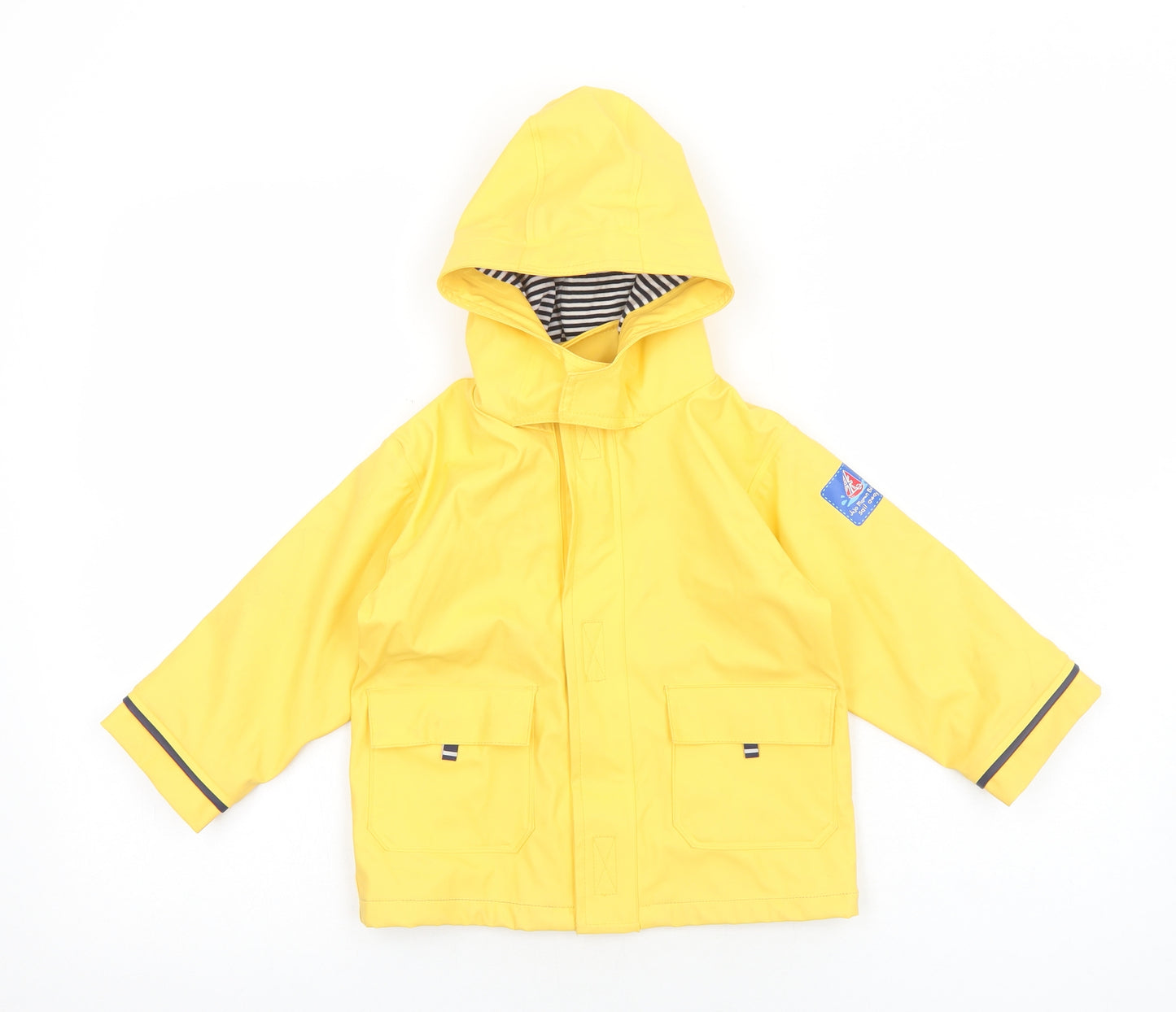 JoJo Maman Boys Yellow Rain Coat Coat Size 2-3 Years Zip