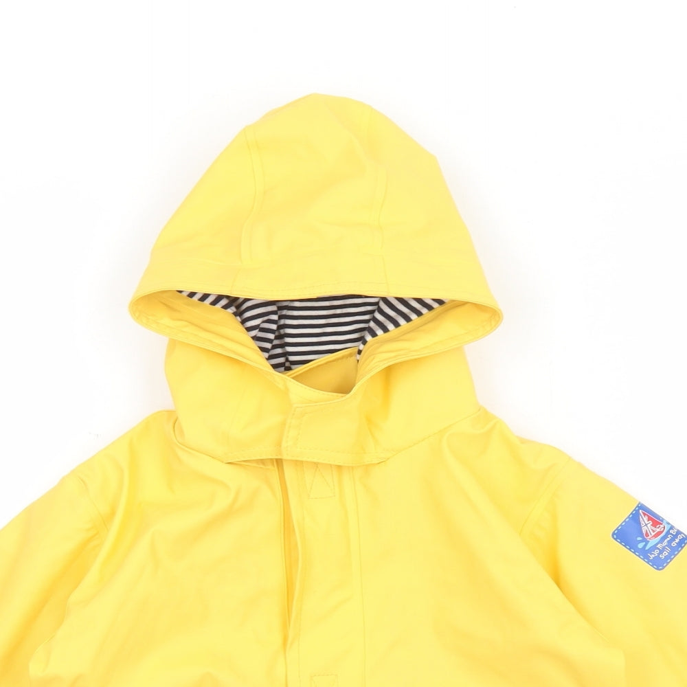 JoJo Maman Boys Yellow Rain Coat Coat Size 2-3 Years Zip