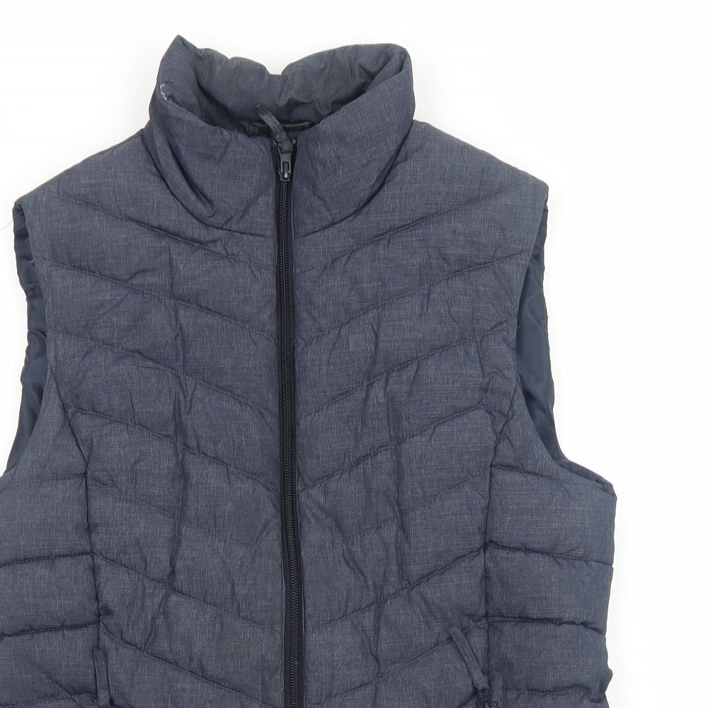 Mountain Warehouse Mens Blue Quilted Waistcoat Size M Zip