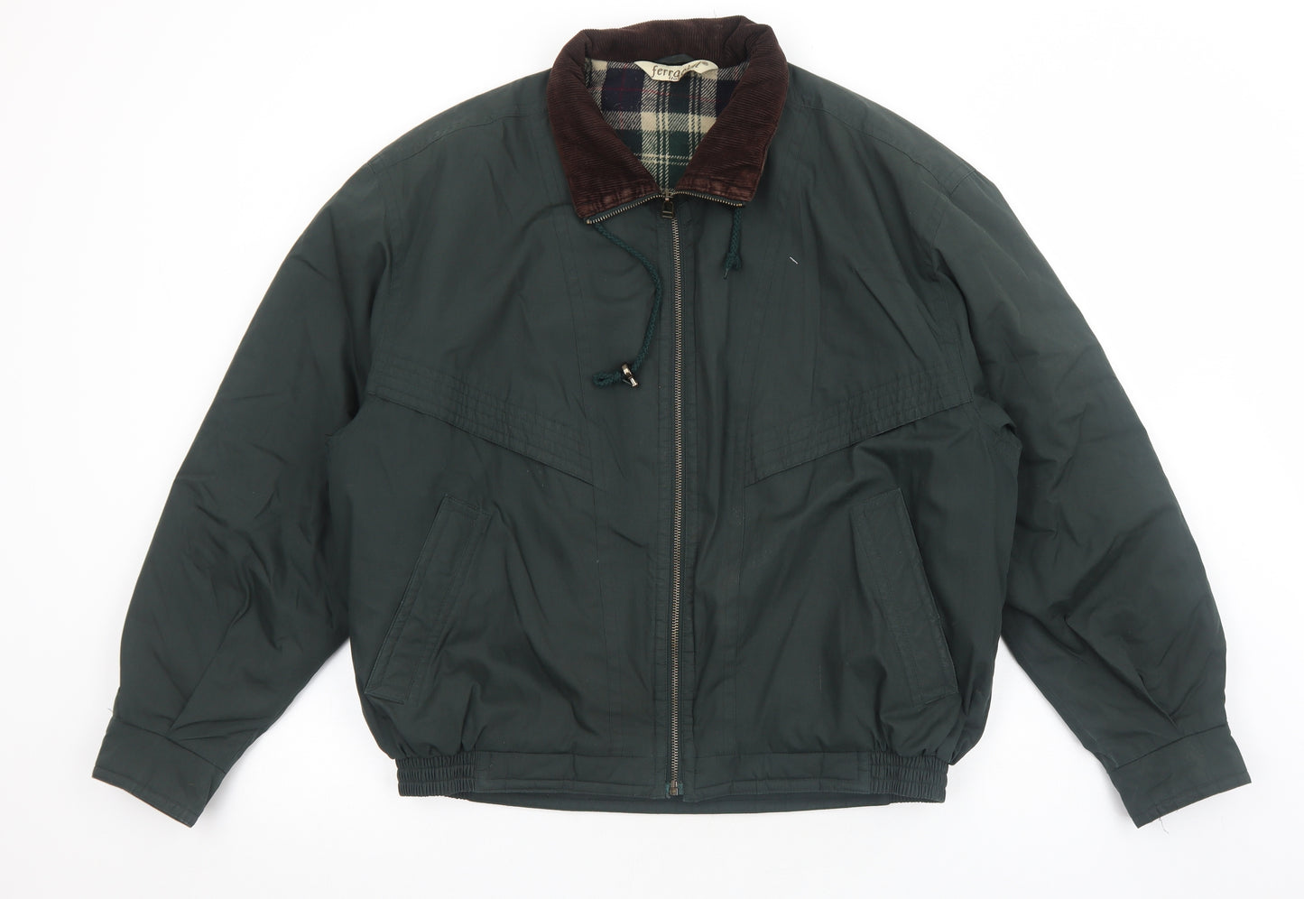 Ferracini Mens Green Jacket Size M Zip
