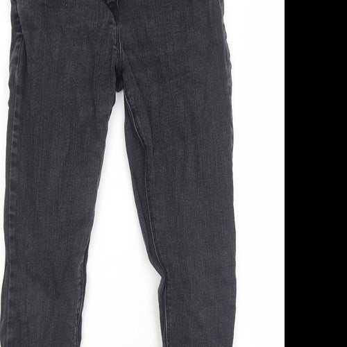 George Womens Black Cotton Skinny Jeans Size 12 Regular Zip