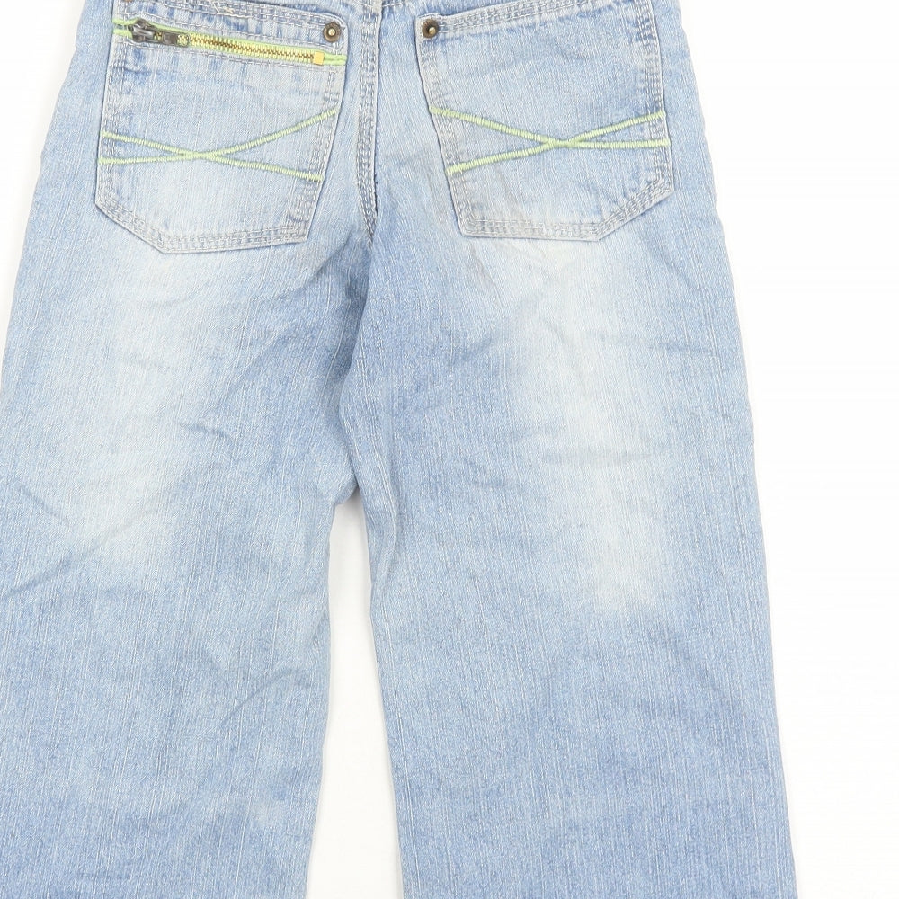 Rebel Boys Blue Cotton Straight Jeans Size 5-6 Years Regular Zip