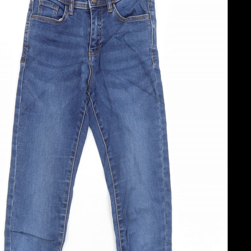 Primark Womens Blue Cotton Skinny Jeans Size 6 Regular Zip