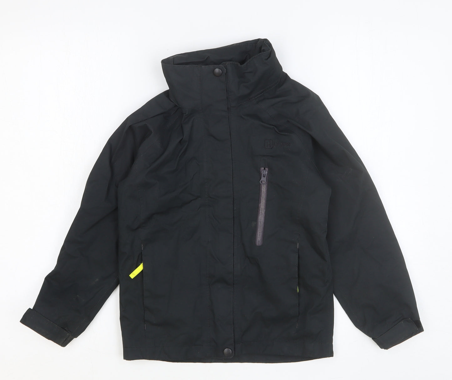 Hi Gear Boys Black Windbreaker Jacket Size 5-6 Years Zip