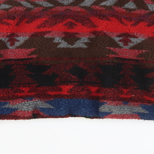 Urban Outfitters Womens Multicoloured Geometric Polyester Pullover Sweatshirt Size L Zip - Cropped