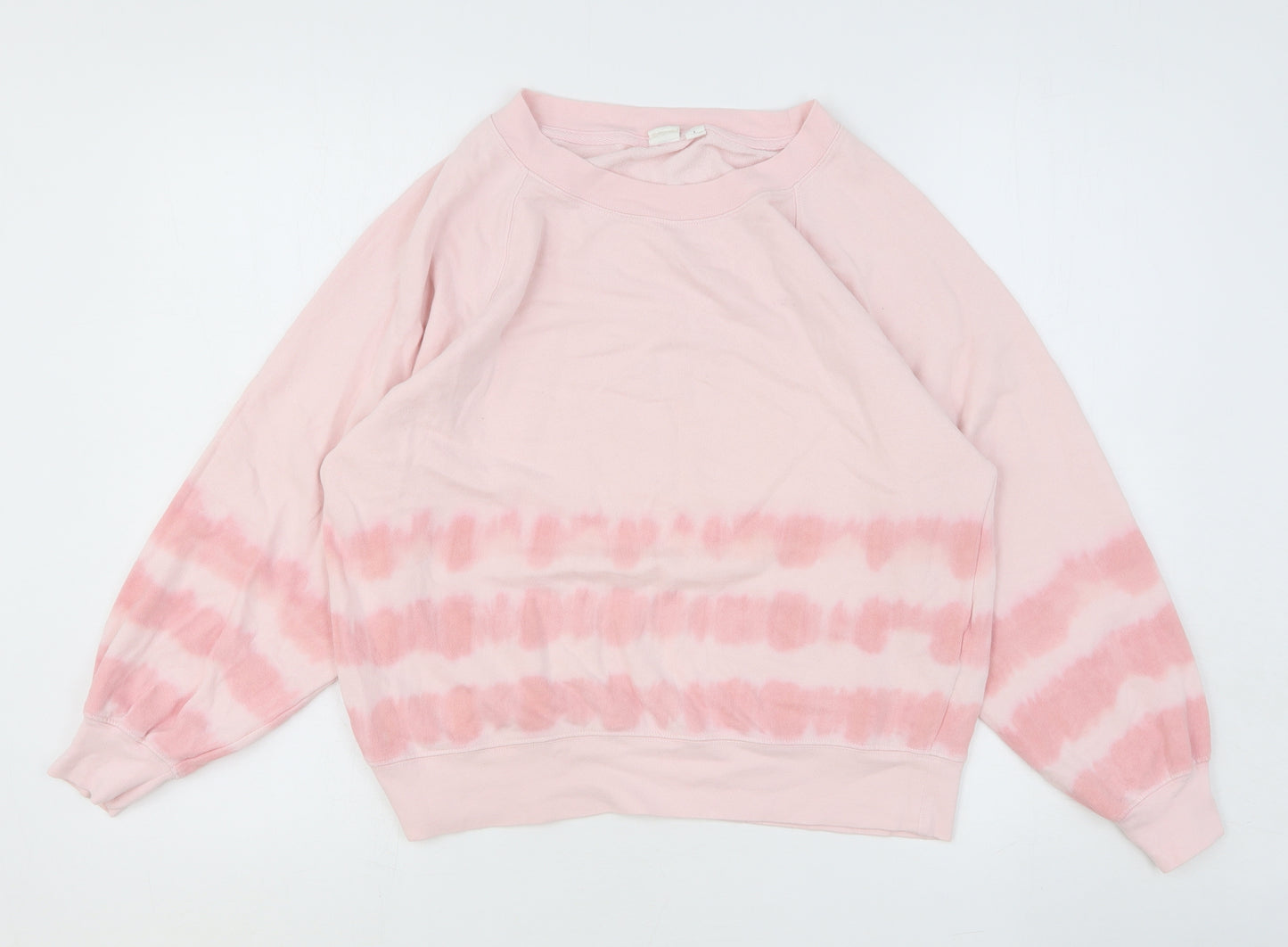 Gap Womens Pink Geometric Cotton Pullover Sweatshirt Size L Pullover - Tie Dye