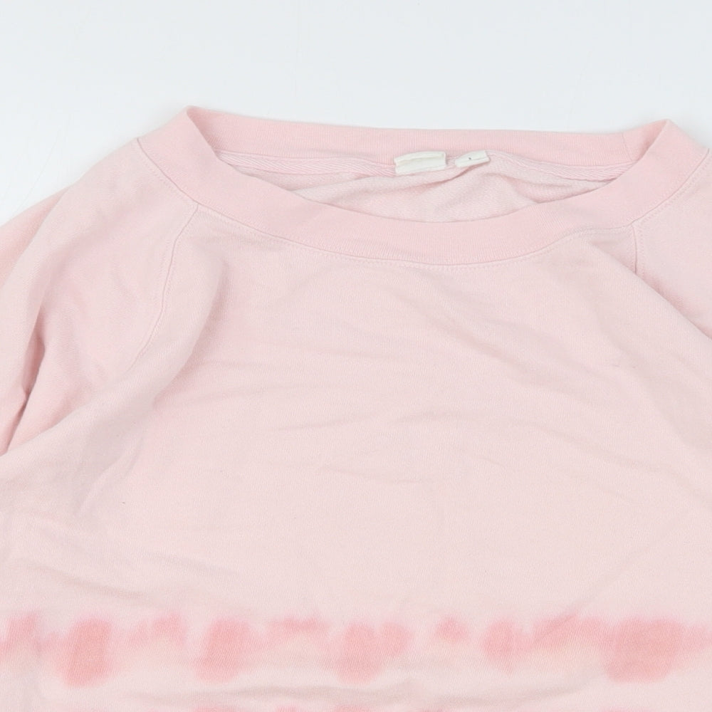 Gap Womens Pink Geometric Cotton Pullover Sweatshirt Size L Pullover - Tie Dye