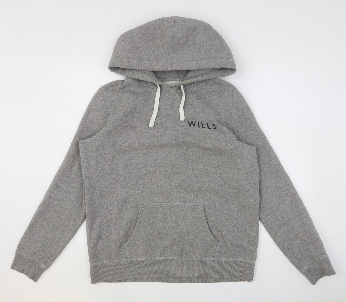 Jack Wills Womens Grey Cotton Pullover Hoodie Size 12 Pullover