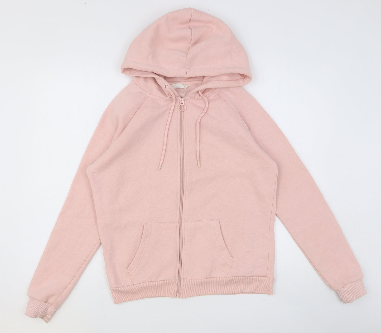 Primark Womens Pink Cotton Full Zip Hoodie Size S Zip