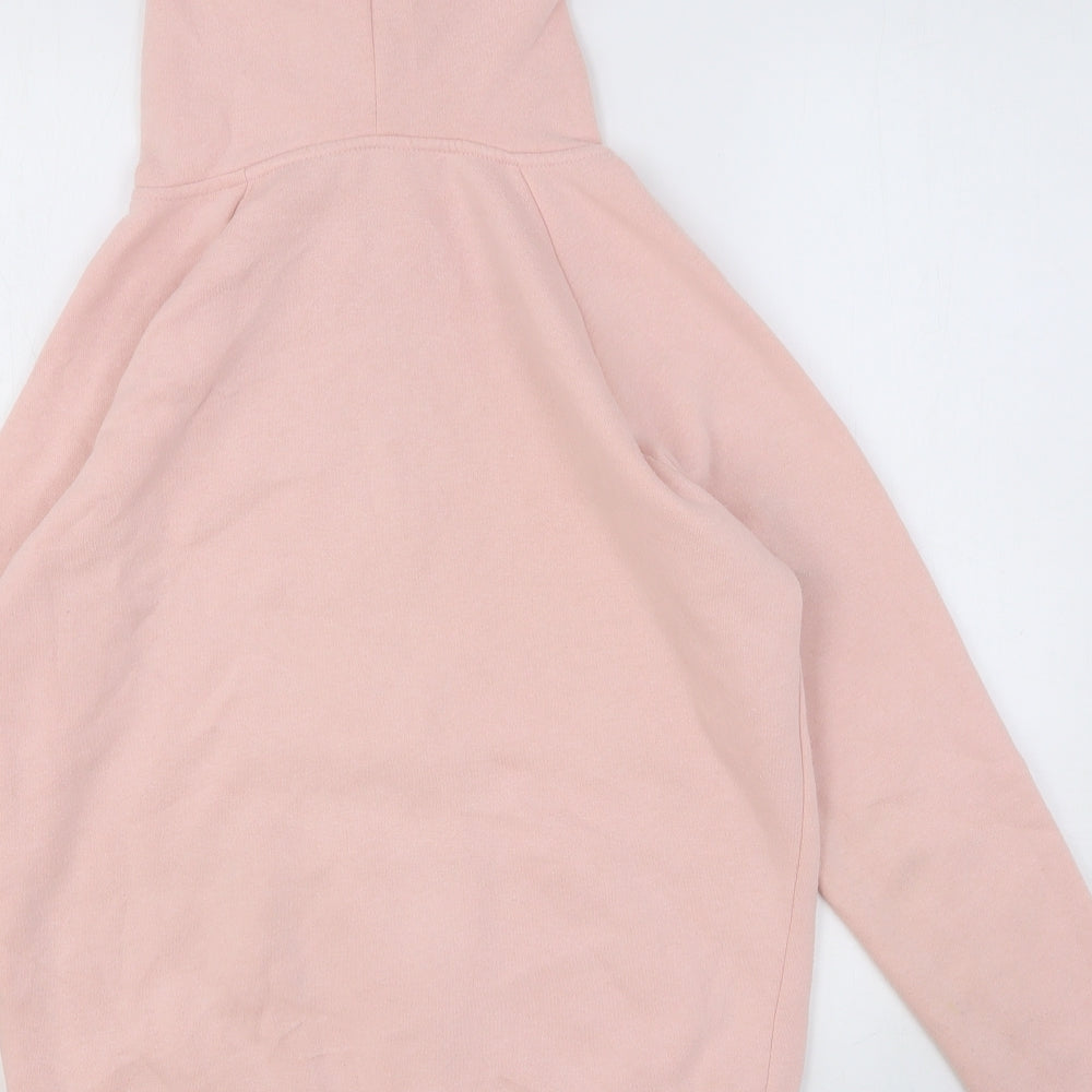 Primark Womens Pink Cotton Full Zip Hoodie Size S Zip