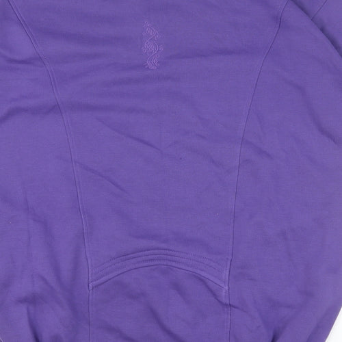 Preworn Womens Purple Cotton Pullover Sweatshirt Size S Zip - Size S/M