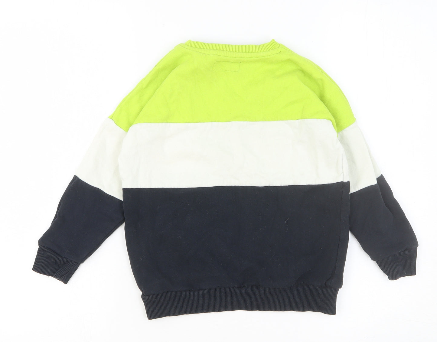 NEXT Boys Multicoloured Cotton Pullover Sweatshirt Size 6-7 Years Pullover - Colourblock
