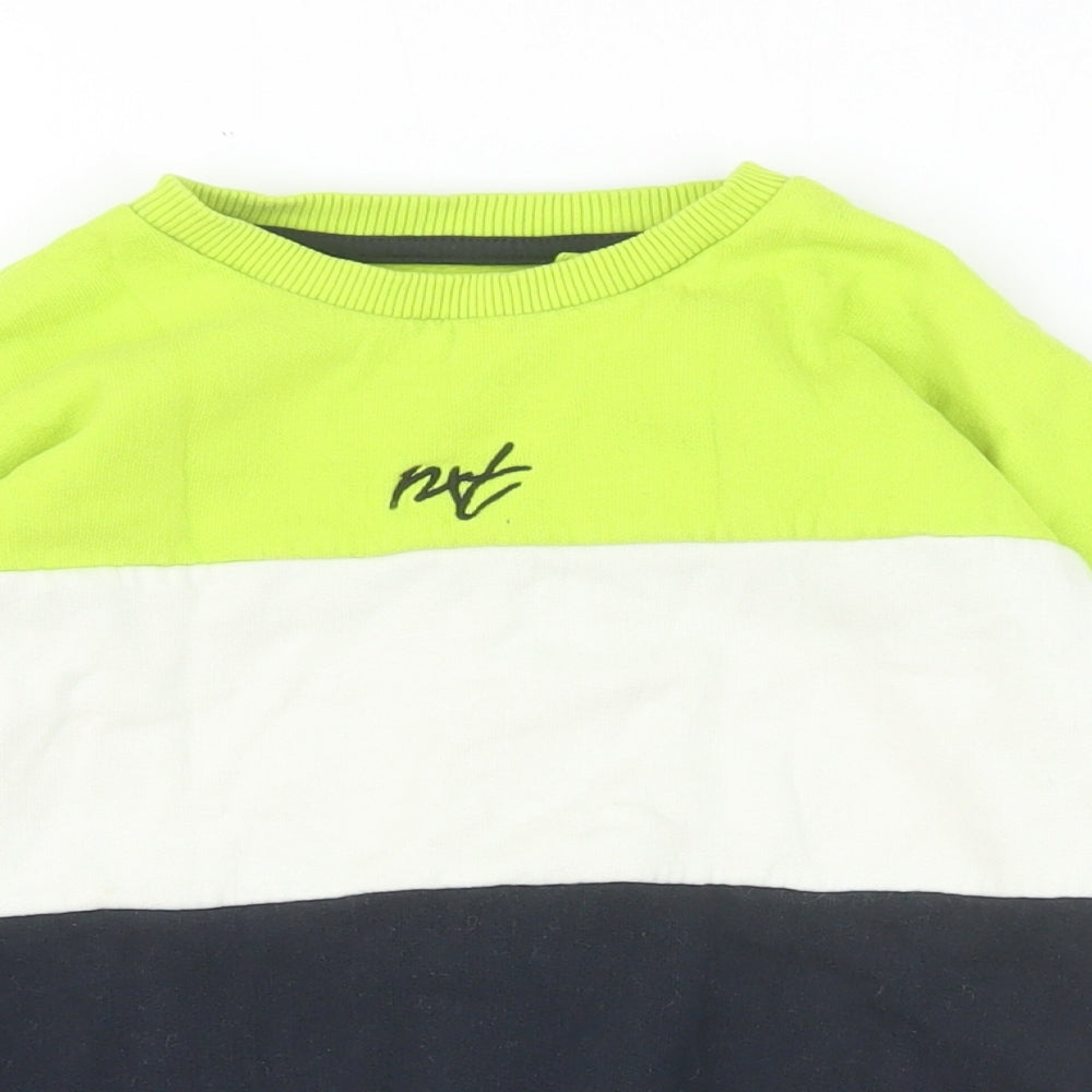 NEXT Boys Multicoloured Cotton Pullover Sweatshirt Size 6-7 Years Pullover - Colourblock