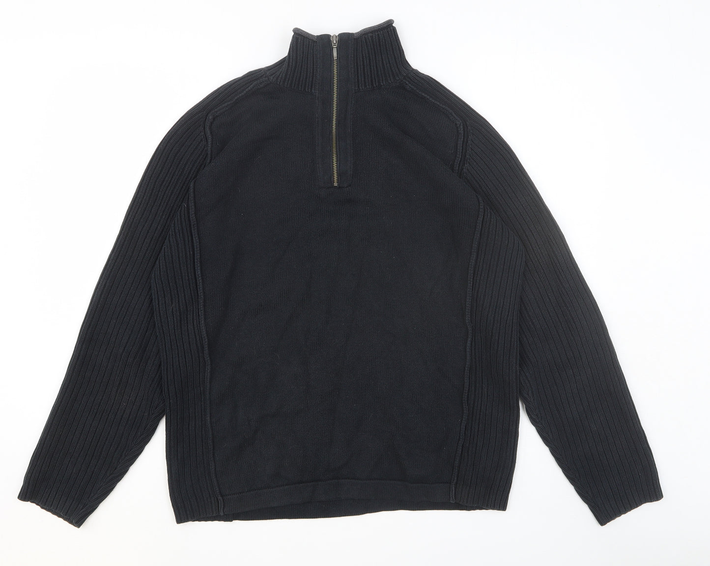 NEXT Mens Black Cotton Pullover Sweatshirt Size M