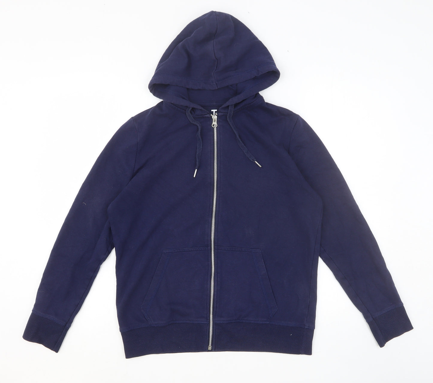 TU Womens Blue Cotton Full Zip Hoodie Size 12 Zip