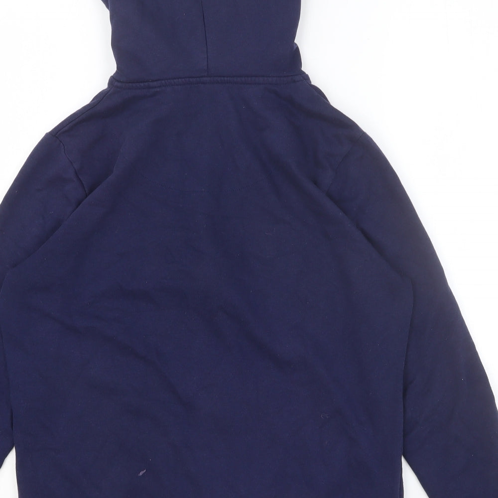 TU Womens Blue Cotton Full Zip Hoodie Size 12 Zip