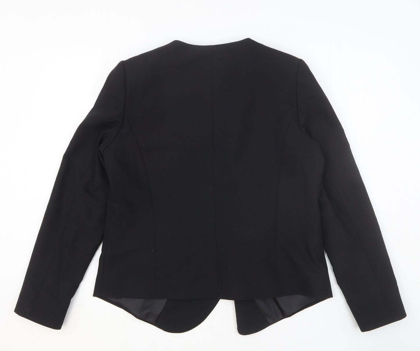 TU Womens Black Polyester Jacket Blazer Size 16