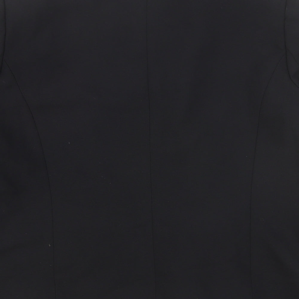 TU Womens Black Polyester Jacket Blazer Size 16