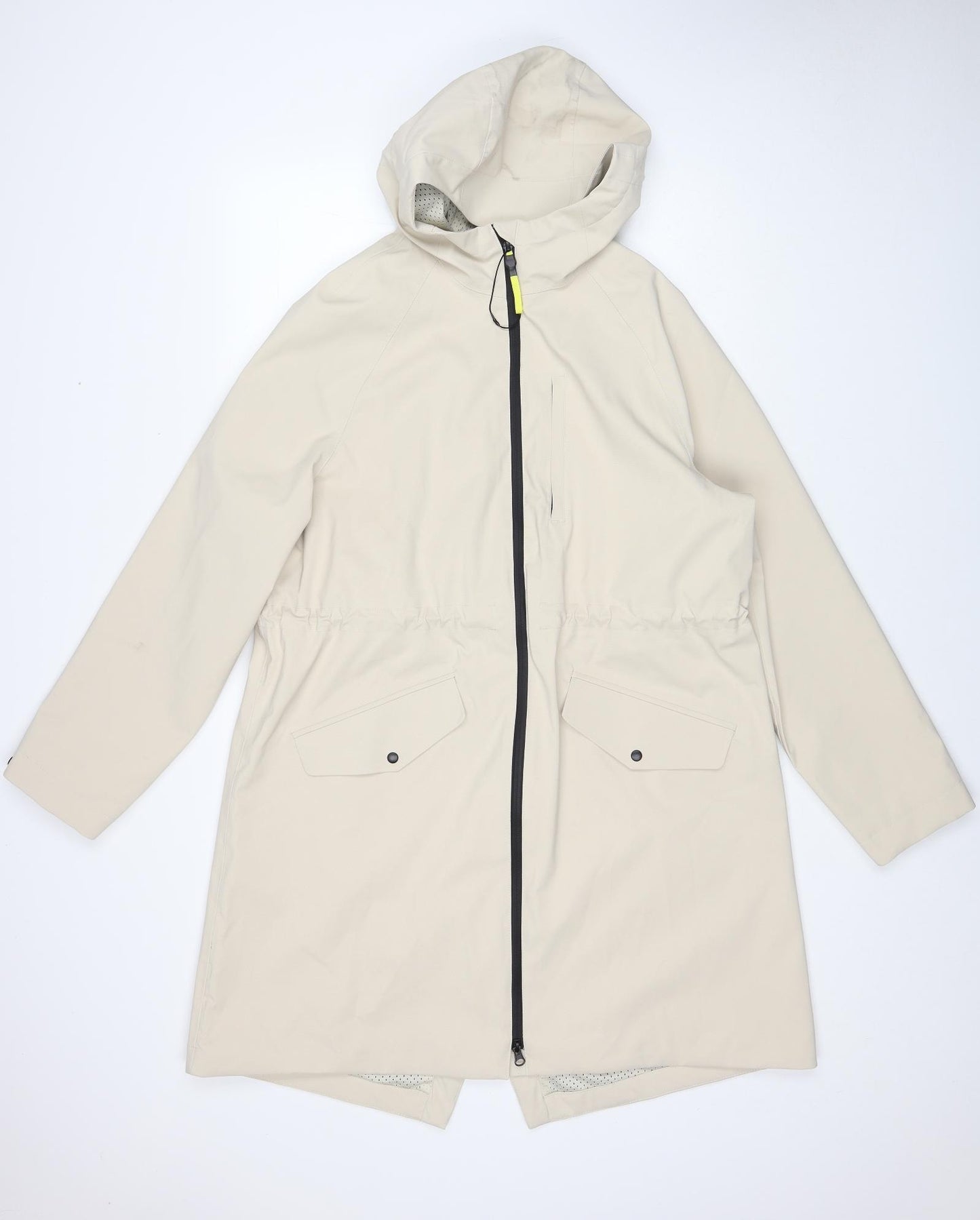 Marks and Spencer Womens Beige Rain Coat Coat Size 14 Zip