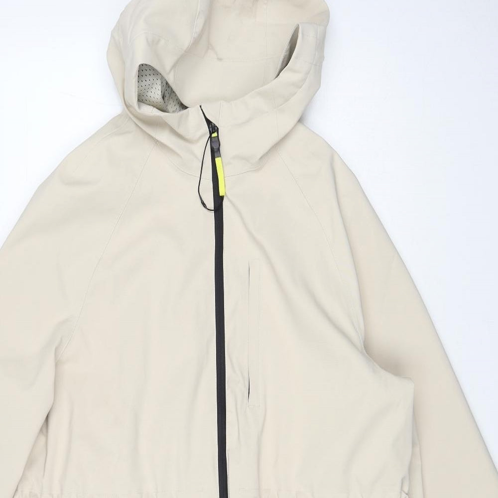 Marks and Spencer Womens Beige Rain Coat Coat Size 14 Zip