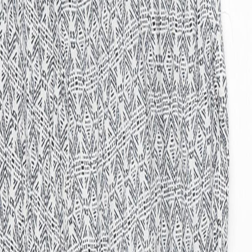 Zara Womens Blue Geometric Viscose Jumpsuit One-Piece Size M Pullover