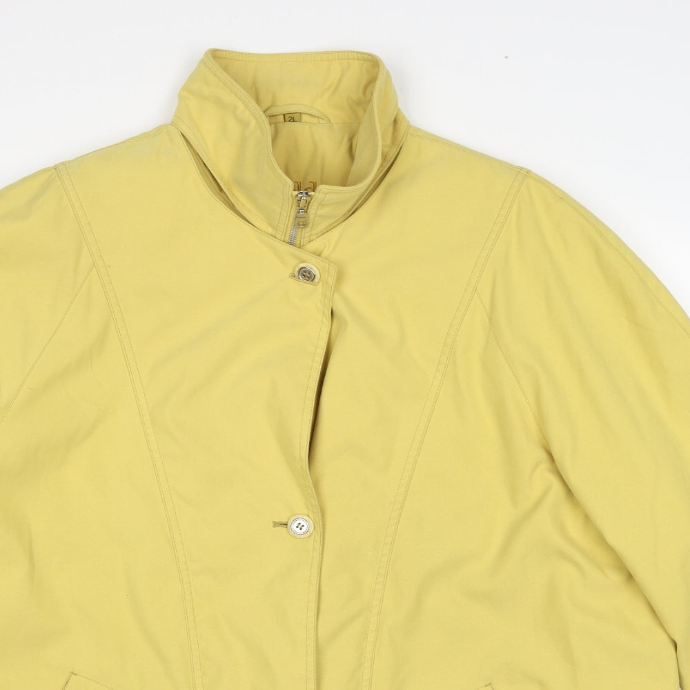 Telemac Womens Yellow Jacket Size 2XL Zip