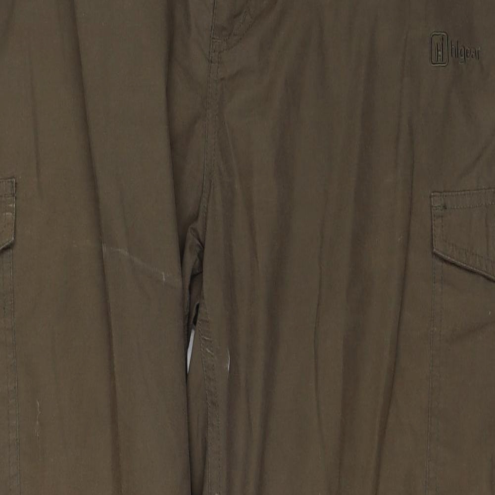 Hi Gear Mens Brown Polyester Cargo Trousers Size 36 in Regular Zip