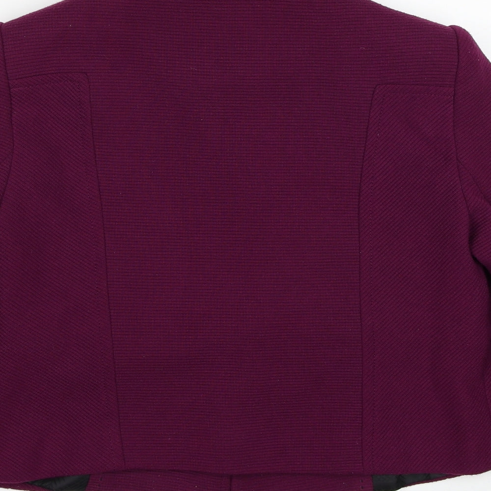 Marks and Spencer Womens Purple Jacket Blazer Size 10 Button