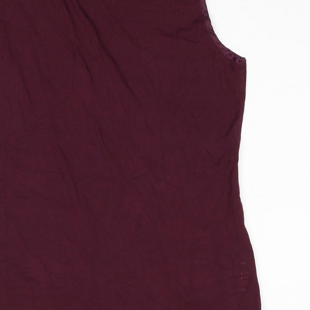 EAST Womens Red Viscose Basic Tank Size 16 Scoop Neck