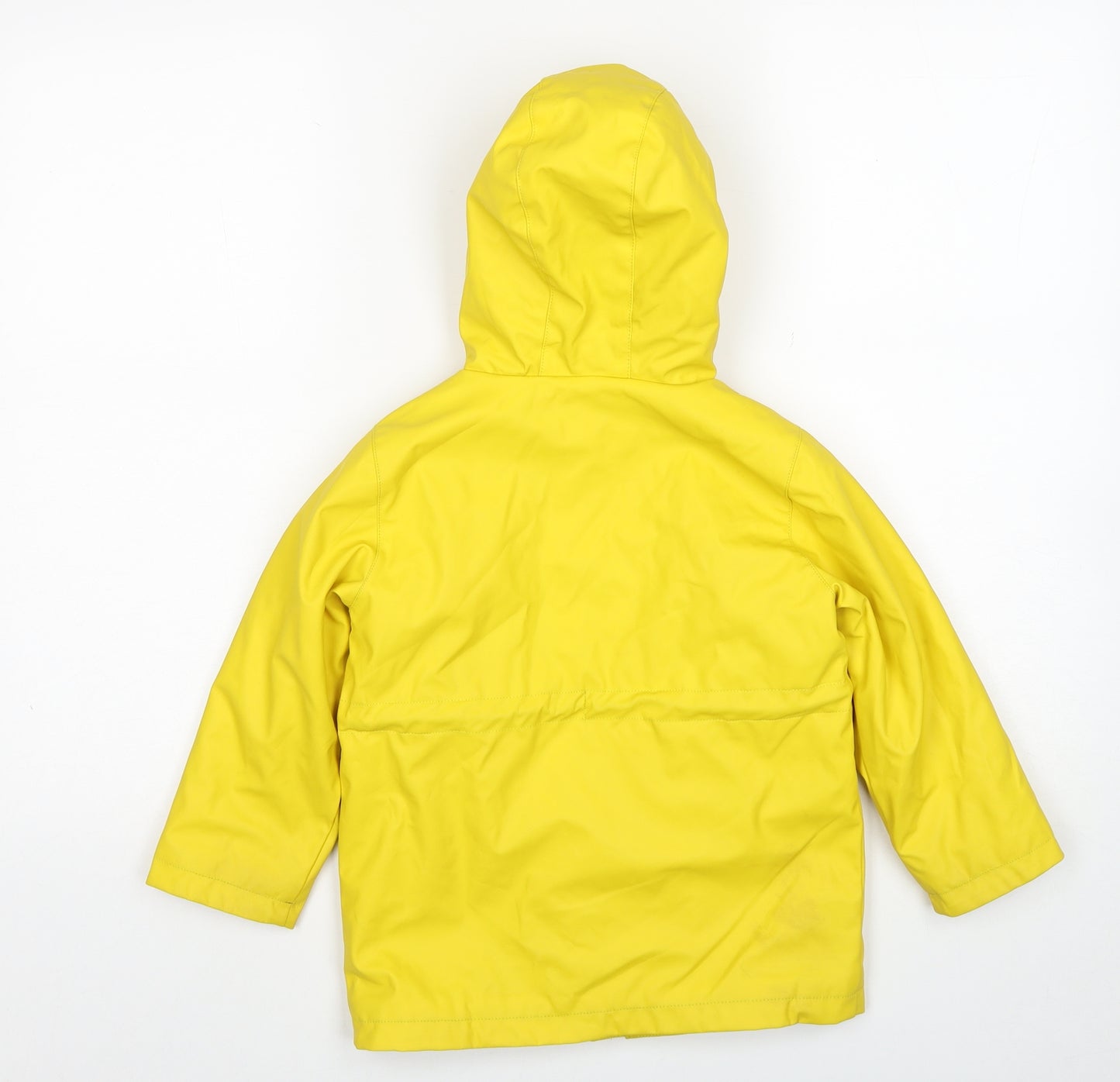 John Lewis Boys Yellow Rain Coat Coat Size 4 Years Zip