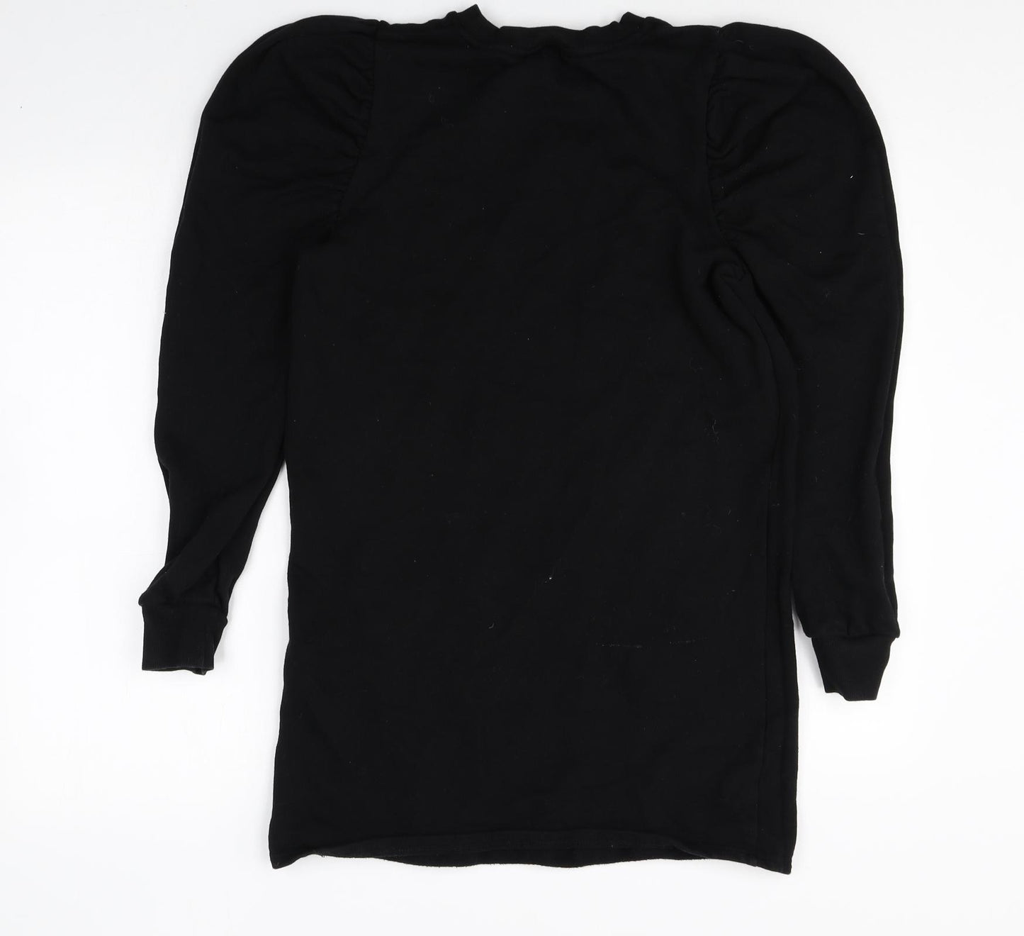 Miss Selfridge Womens Black Round Neck Cotton Pullover Jumper Size 6