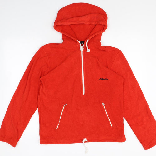 Milton Womens Red Polyamide Pullover Hoodie Size L Zip