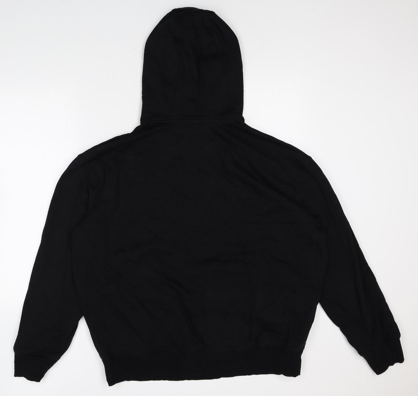 Marks and Spencer Mens Black Cotton Pullover Hoodie Size XL