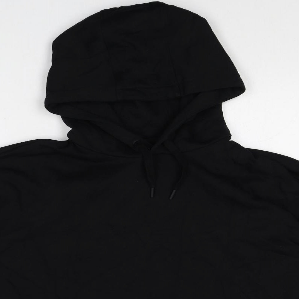 Marks and Spencer Mens Black Cotton Pullover Hoodie Size XL