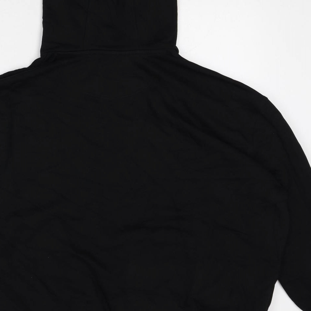 Marks and Spencer Mens Black Cotton Pullover Hoodie Size XL