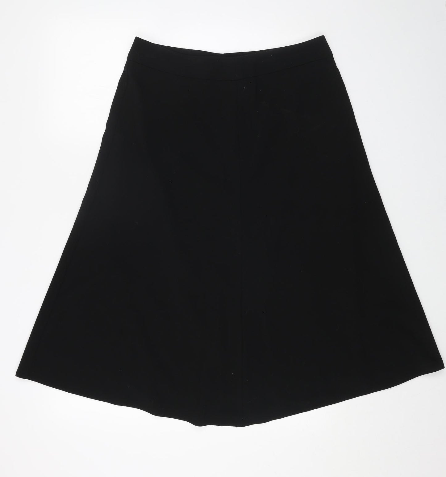 Klass Womens Black Polyester A-Line Skirt Size 14 Zip