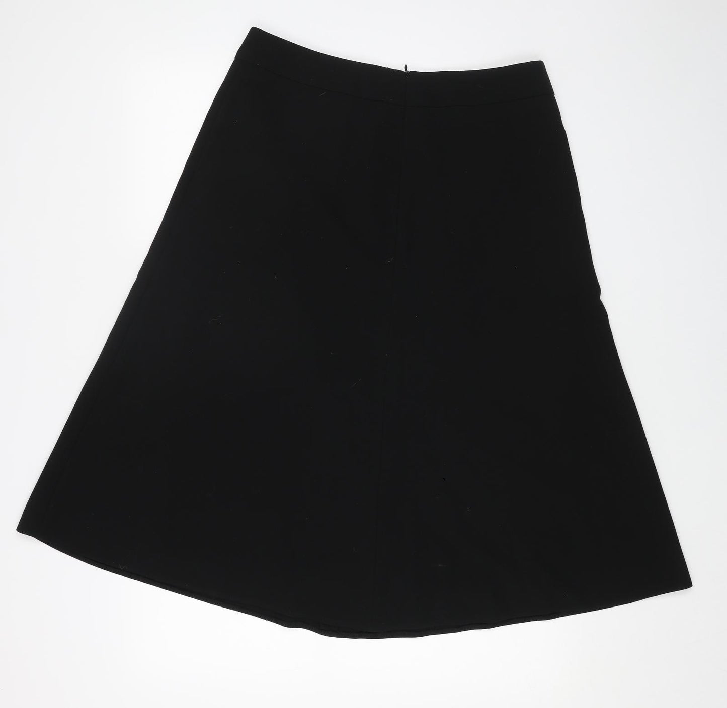 Klass Womens Black Polyester A-Line Skirt Size 14 Zip