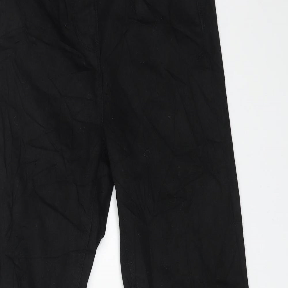 NEXT Womens Black Cotton Straight Jeans Size 12 L31 in Regular Button