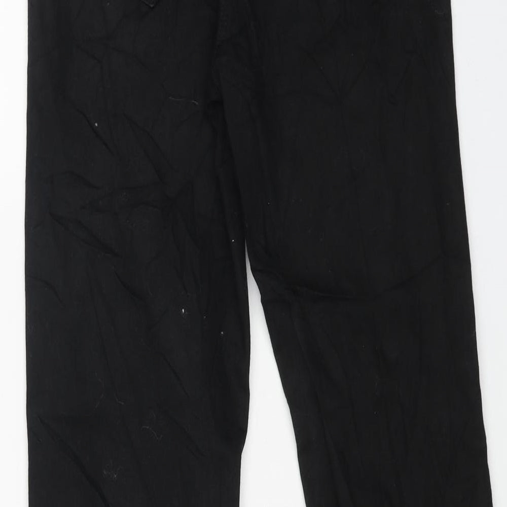 NEXT Womens Black Cotton Straight Jeans Size 12 L31 in Regular Button