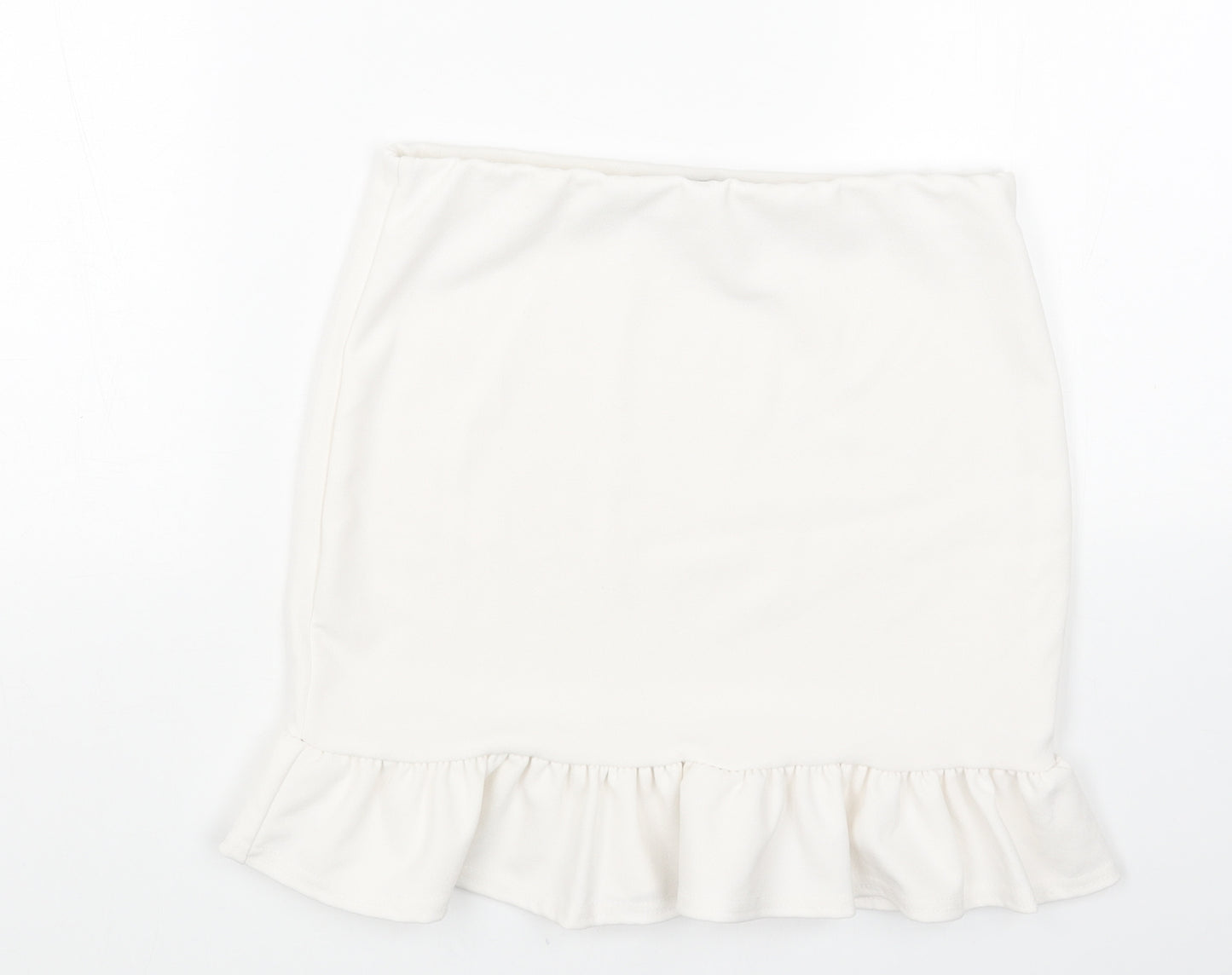 PARISIAN SIGNATURE Womens White Polyester Mini Skirt Size 10