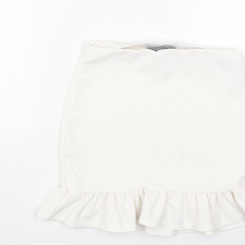 PARISIAN SIGNATURE Womens White Polyester Mini Skirt Size 10