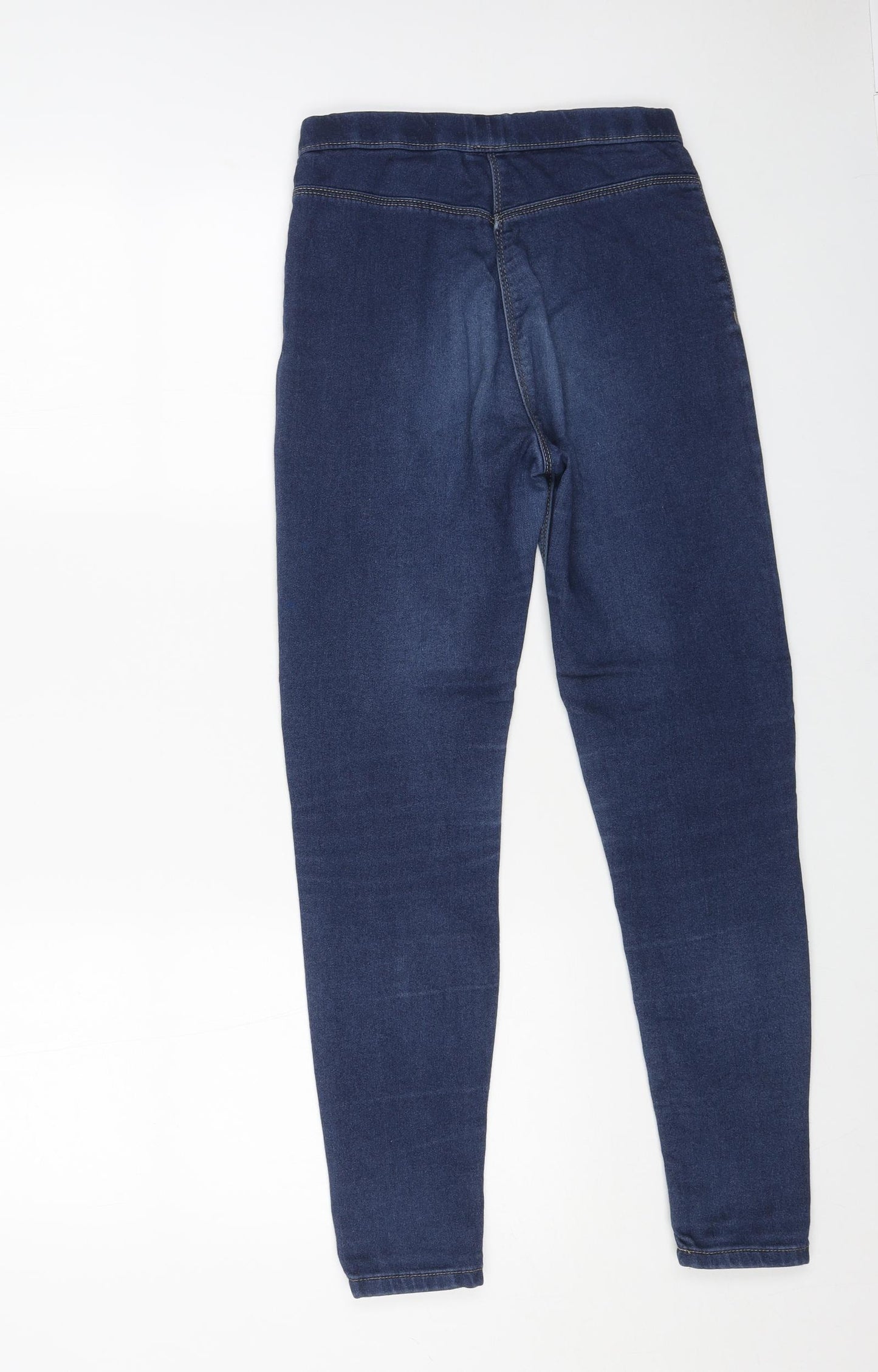 George Girls Blue Cotton Jegging Jeans Size 12-13 Years Regular Pullover