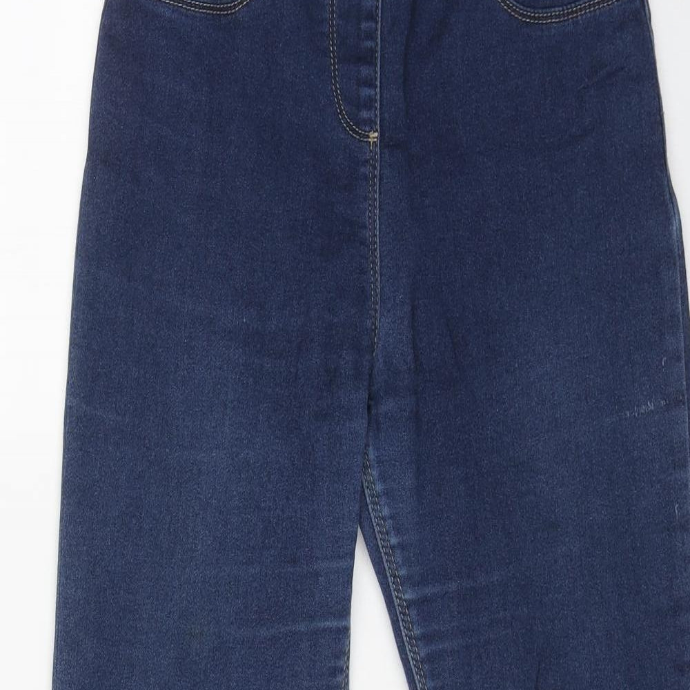 George Girls Blue Cotton Jegging Jeans Size 12-13 Years Regular Pullover