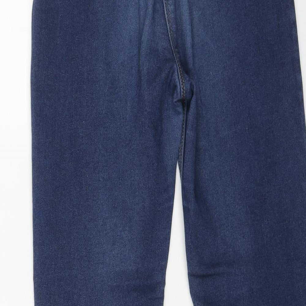George Girls Blue Cotton Jegging Jeans Size 12-13 Years Regular Pullover