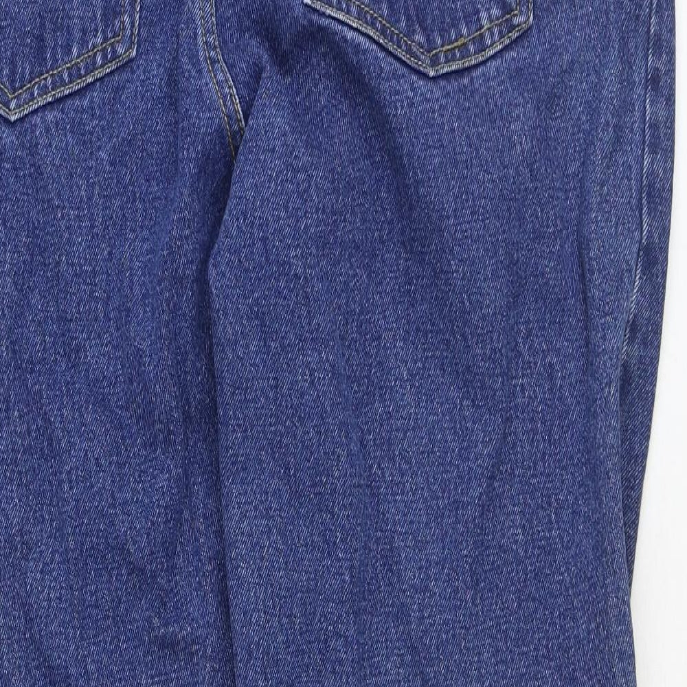 Preworn Mens Blue Cotton Straight Jeans Size 36 in Regular Zip
