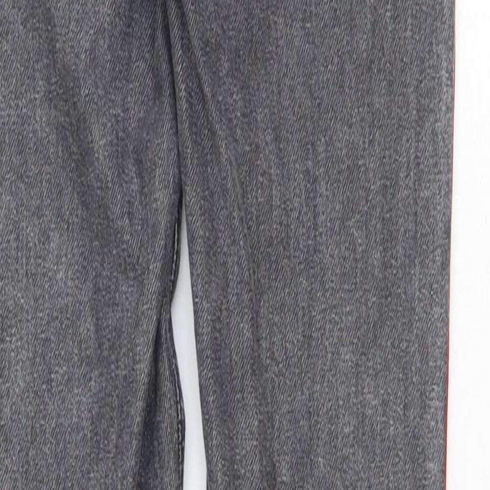 H&M Girls Grey Cotton Jegging Trousers Size 13-14 Years Regular Pullover - Side Stripe
